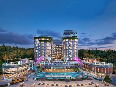 Để phát triển ngành công nghiệp không khói, Phú Quốc đã nhanh chóng chiêu mộ loạt dự án quy mô – phối cảnh tổng thể Long Beach Resort Phú Quốc.