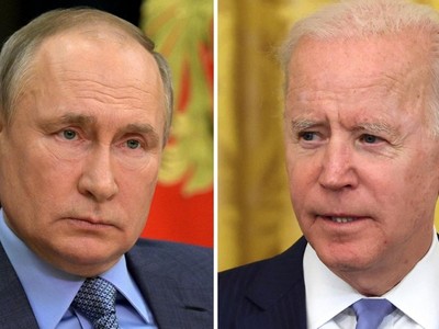 Tổng thống Nga Putin và Tổng thống Mỹ Biden. Ảnh: Reuters.