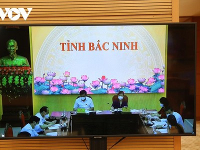 Tỉnh Bắc Ninh họp trực tuyến báo cáo diễn biến dịch COVID-19 với Phó Thủ tướng Vũ Đức Đam, Trưởng Ban Chỉ đạo Quốc gia về phòng, chống dịch COVID-19.
