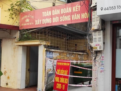 Phong tỏa khu dân cư thuộc phường Hồ Nam (quận Lê Chân, Hải Phòng).