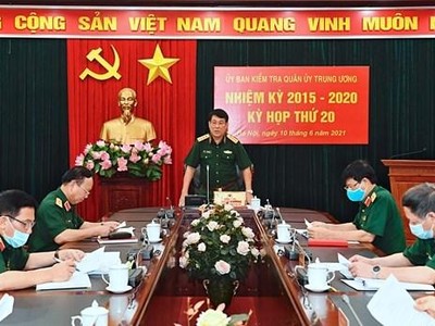 Đại tướng Lương Cường chủ trì kỳ họp lần thứ 20, Ủy ban Kiểm tra Quân ủy Trung ương nhiệm kỳ 2015-2020. (Nguồn: baochinhphu.vn).