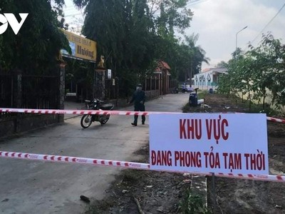 Một phần thị trấn Chơn Thành bị phong tỏa do có ca mắc Covid-19.