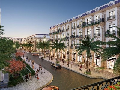 Shophouse D’. Metropole Hà Tĩnh gây ấn tượng với các bức tường dày 40 cm.