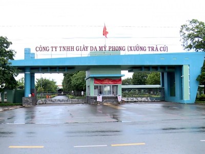 Công ty TNHH Giầy da Mỹ Phong, chi nhánh Trà Cú, nơi ghi nhận ca dương tính nhiều nhất Trà Vinh.