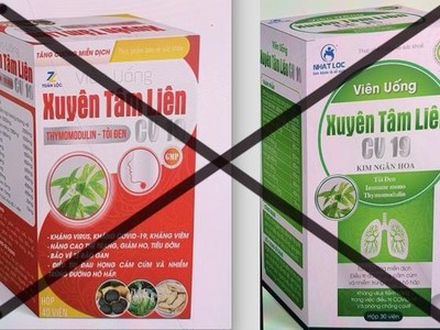 Bộ Y tế đã có cảnh báo về 2 sản phẩm xuyên tâm liên giả mạo công dụng phòng chống COVID-19.