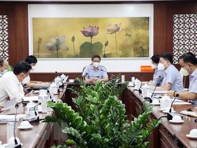 Quang cảnh buổi làm việc. (Ảnh: TTXVN phát).