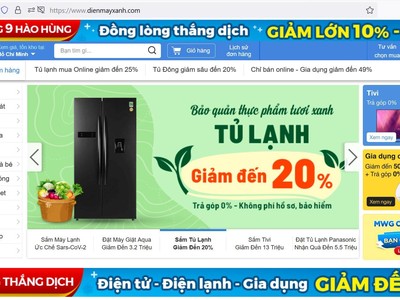 Ba chuỗi bán lẻ MWG vào top website thương mại điện tử được truy cập nhiều nhất