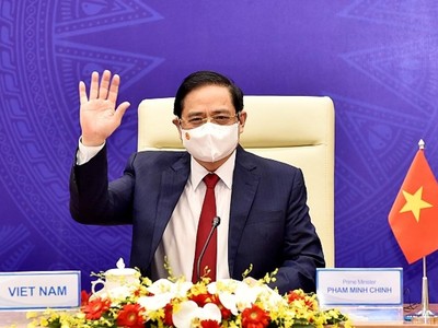 Thủ tướng tham dự Hội nghị Thượng đỉnh Hợp tác Tiểu vùng Mekong mở rộng lần thứ 7. Ảnh: Báo Chinhphu.