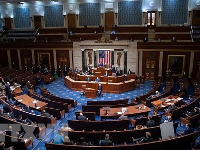 Một phiên họp của Hạ viện Mỹ ở Washington, DC . (Ảnh: AFP/TTXVN).