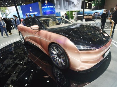 Lần đầu ra mắt mẫu xe mới của Evergrande tại triển lãm ô tô tháng 4. 