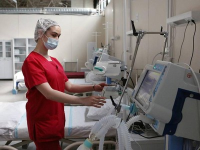 Máy thở dành cho điều trị Covid-19 tại Nga. Ảnh: Tass.