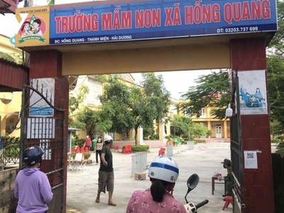 Tiếp tục cách ly y tế tập trung F1 tại trường mầm non xã Hồng Quang.