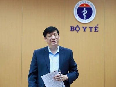 Bộ trưởng Bộ Y tế Nguyễn Thanh Long phát biểu tại hội nghị. (Ảnh: PV/Vietnam+).