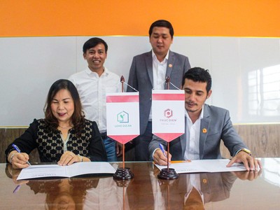 Đại diện CĐT Long Gia An và Phúc Điền Invest ký kết hợp tác phát triển khu dân cư Gia An Lakeside..