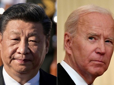 Chủ tịch Trung Quốc Tập Cận Bình (trái) và Tổng thống Mỹ Joe Biden. Ảnh: AFP.