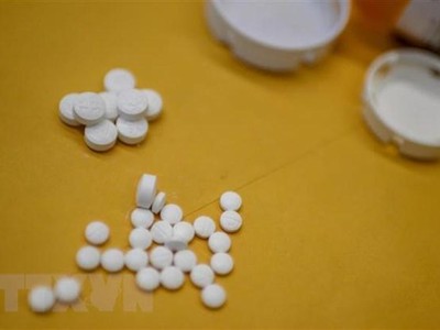 Thuốc giảm đau opioid trong một đơn thuốc tại Washington DC. (Ảnh: AFP/TTXVN)