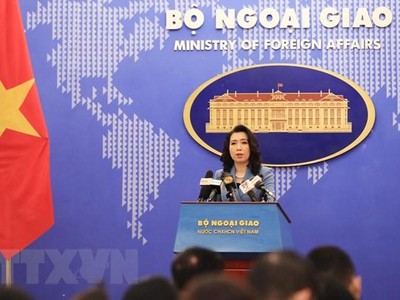 Người phát ngôn Bộ Ngoại giao Lê Thị Thu Hằng. (Ảnh: TTXVN).