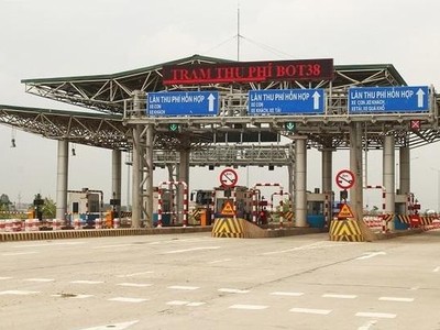 Trạm thu phí BOT Quốc lộ 38 qua địa phận tỉnh Bắc Ninh.