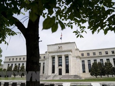 Quang cảnh bên ngoài trụ sở Cục Dự trữ Liên bang Mỹ ở Washington DC., ngày 2/6/2021. (Ảnh: THX/TTXVN).