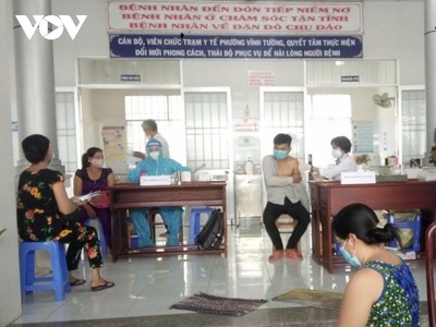 Thời gian qua, tỉnh Hậu Giang đẩy nhanh tiến độ tiêm vaccine phòng Covid-19 cho người dân.