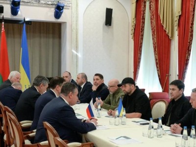 Đàm phán Nga-Ukraine tại Belarus. (Ảnh: Sputnik).