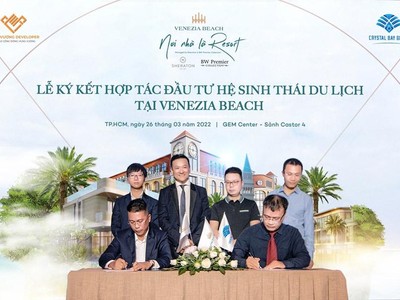 Việc ký kết hợp tác giữa Hưng Vượng Developer và Crystal Bay nhằm nâng tầm hệ sinh thái du lịch biển chuẩn 5 sao quốc tế.