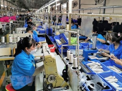 Người lao động đang làm việc trong doanh nghiệp đáp ứng đủ các điều kiện, được Nhà nước hỗ trợ 500.000 đồng/người/tháng; thời gian hỗ trợ tối đa 3 tháng. (Ảnh: Thanh Liêm/TTXVN).