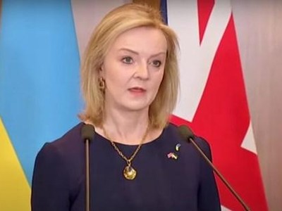 Ngoại trưởng Anh Liz Truss. (Nguồn: Sky News).