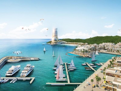 Siêu Tổ hợp Giải trí – Nghỉ dưỡng – Đầu tư Hon Thom Paradise Island. Ảnh phối cảnh minh họa.