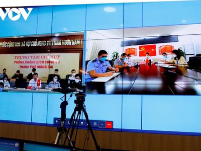 Hội đàm trực tuyến để thảo luận, trao đổi về các biện pháp thúc đẩy việc thông quan hàng hóa Móng Cái (Việt Nam) và Đông Hưng (Trung Quốc)