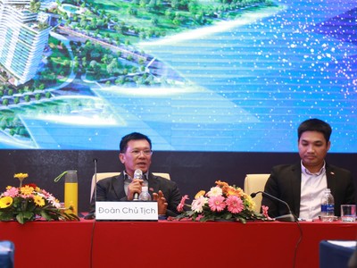 Ông Nguyễn Thiện Tuấn – Chủ tịch HĐQT Tập đoàn DIC phát biểu tại sự kiện.