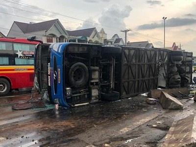 Hiện trường vụ tai nạn.