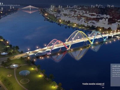 Phối cảnh cầu Nhật Lệ 3.