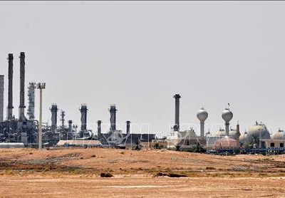 Cơ sở lọc dầu của Tập đoàn dầu khí Aramco ở khu vực al-Khurj, ngoại ô thủ đô Riyadh của Saudi Arabia. Ảnh minh họa: AFP/TTXVN.