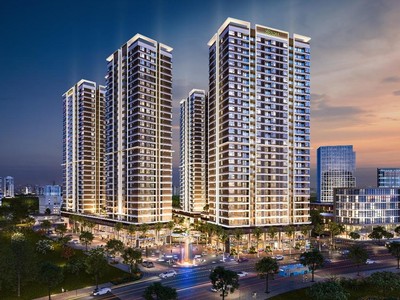 Phối cảnh dự kiến giai đoạn 2 Akari City với kiến trúc nổi bật đang được nhiều khách hàng quan tâm.