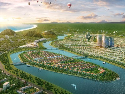 Đô thị đảo Sunneva Island tiên phong mang tới đô thị đáng sống cho Đà Nẵng. Ảnh phối cảnh minh họa.