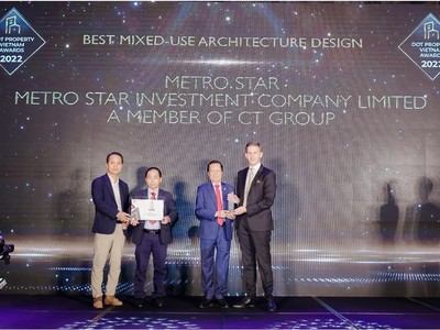 Metro Star nhận giải thưởng "Dự án phức hợp có thiết kế kiến trúc đẹp nhất Việt Nam 2022"