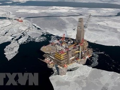 Dự án Sakhalin 2 ở vùng Viễn Đông của Nga. (Nguồn: Shell/TTXVN).