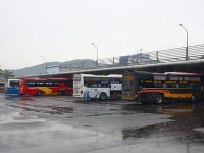 Quang cảnh Bến xe Trung tâm thành phố Đà Nẵng. (Ảnh: Quốc Dũng/TTXVN)