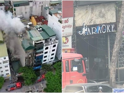 Vụ cháy lớn xảy ra tại quán karaoke trên phố Quan Hoa (Cầu Giấy, Hà Nội) khiến 3 chiến sỹ cảnh sát PCCC&CNCH Hà Nội hy sinh.