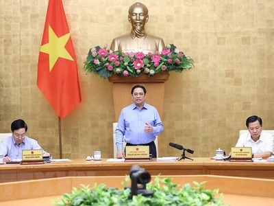 Thủ tướng Phạm Minh Chính phát biểu chỉ đạo. (Ảnh: Dương Giang/TTXVN).