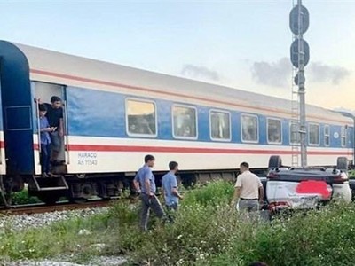 Hiện trường vụ tai nạn. (Ảnh: TTXVN phát).