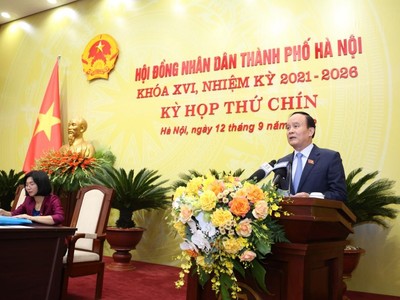 Chủ tịch HĐND Thành phố Hà Nội Nguyễn Ngọc Tuấn phát biểu kết thúc kỳ họp thứ 9, HĐND Thành phố khoá XVI.