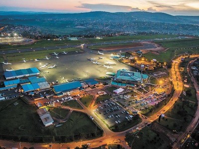 Sân bay quốc tế Kigali tại thủ đô của Rwanda.
