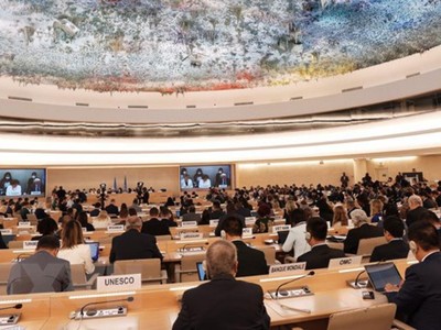 Khóa họp lần thứ 51 của Hội đồng Nhân quyền Liên hợp quốc. (Ảnh: Xuân Hoàng/TTXVN)