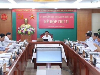 Ủy ban Kiểm tra Trung ương họp kỳ thứ 21. (Ảnh: Lâm Khánh/TTXVN).