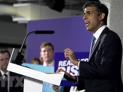 Thủ tướng tiếp theo của Anh, cựu Bộ trưởng Tài chính Rishi Sunak. (Nguồn: AFP/TTXVN)