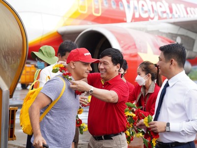 Vietjet đã mở hơn 10 đường bay quốc tế mới, tập trung vào thị trường Ấn Độ, dẫn đầu về tốc độ tăng lượng khách vận chuyển nội địa và quốc tế (ảnh: Ánh Dương)