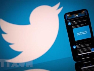 Biểu tượng của mạng xã hội Twitter. (Ảnh: AFP/TTXVN)
