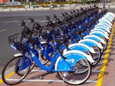 Thí điểm dịch vụ xe đạp đô thị trên địa bàn Hà Nội. Ảnh: thanglong.chinhphu.vn